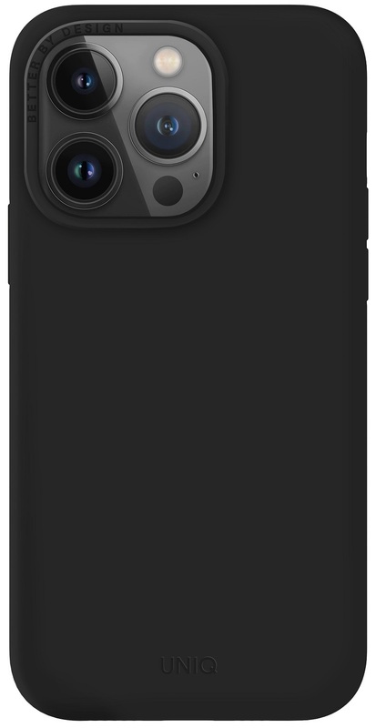 Чохол для iPhone 14 Pro Uniq Lino Midnight (Black) фото