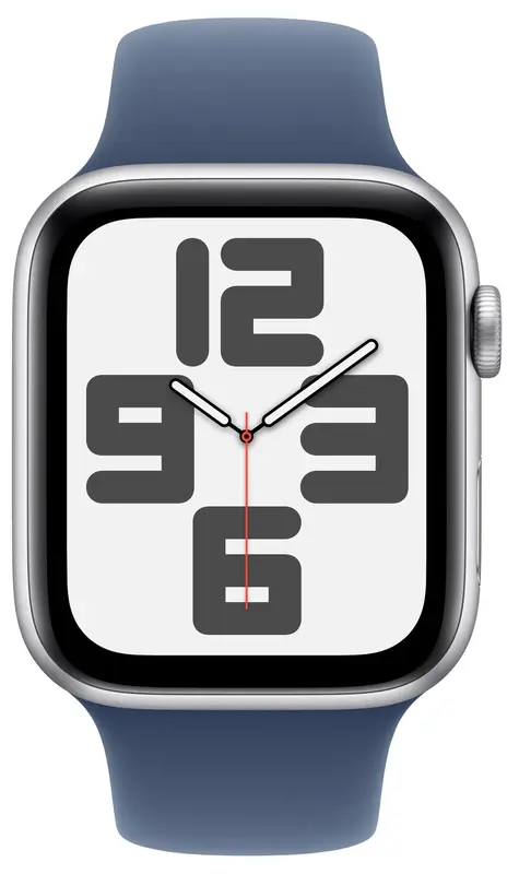 Apple Watch SE GPS + Cellular 40mm Silver Aluminium Case with Denim Sport Band - M/L - фото - №1