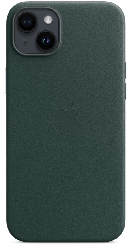 Чохол Apple Leather Case with MagSafe (Forest Green) MPPA3ZE/A для iPhone 14 Plus фото