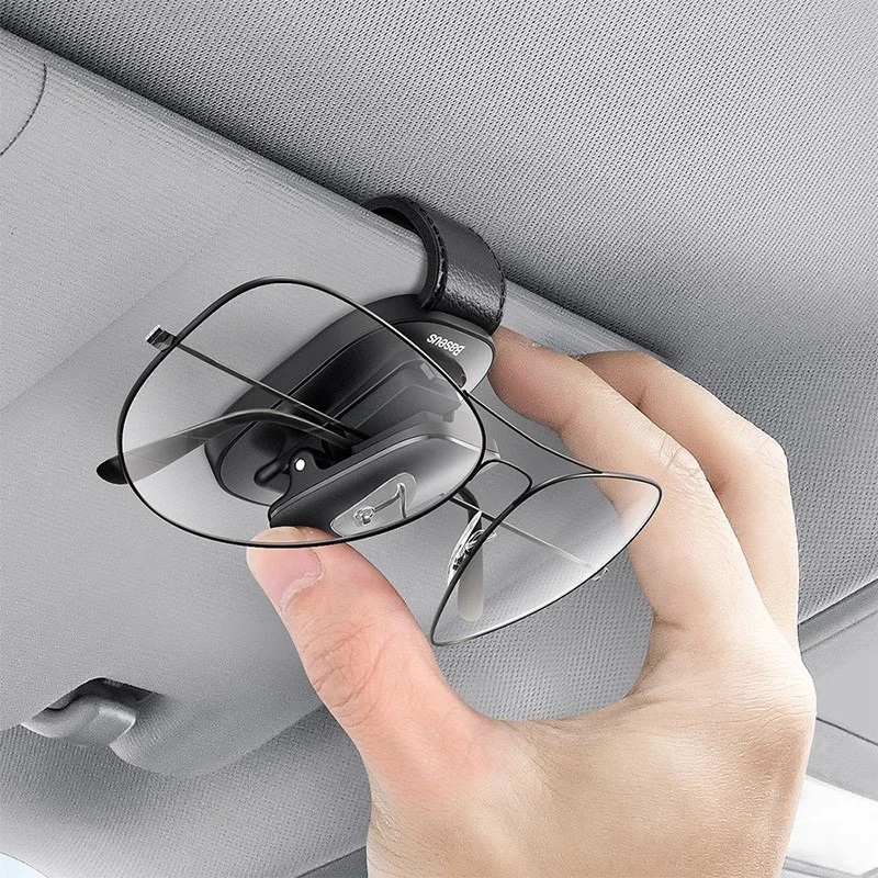 Автотримач для окулярів Baseus Platinum Vehicle Clamping type (Black) фото