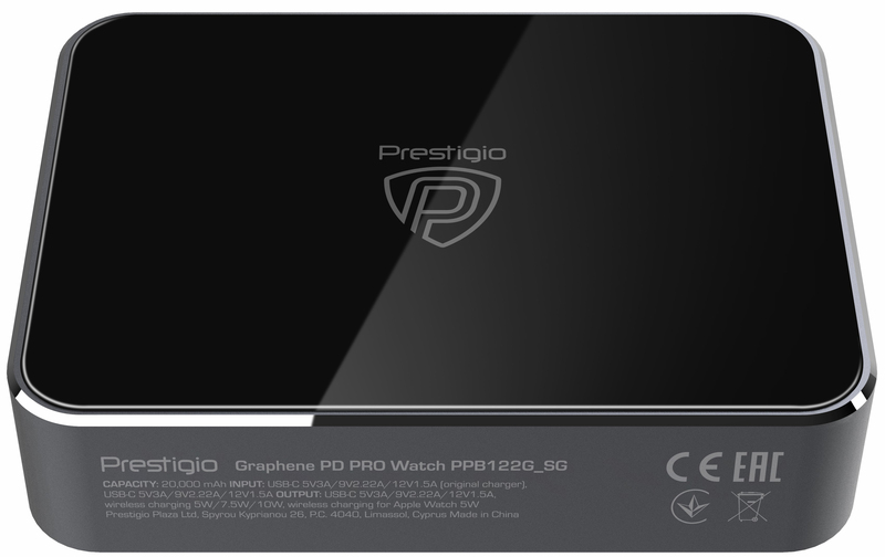 Порт. ЗУ Prestigio (Graphene PD Pro Watch Edition) 20000mAh wireless+ЗУ 60W серый фото