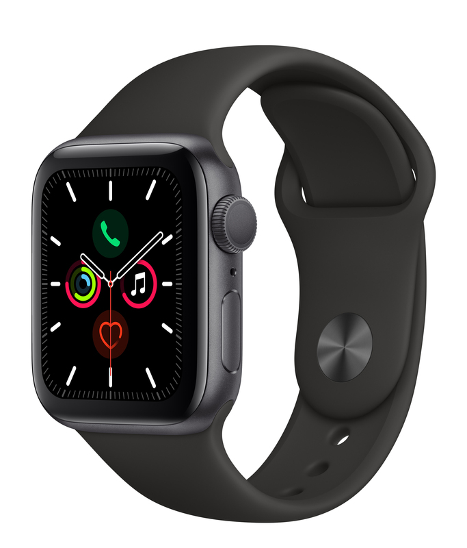 Apple Watch Series 5 40mm Space Gray Aluminum Case with Black Sport Band MWV82GK/A УЦЕНКА фото