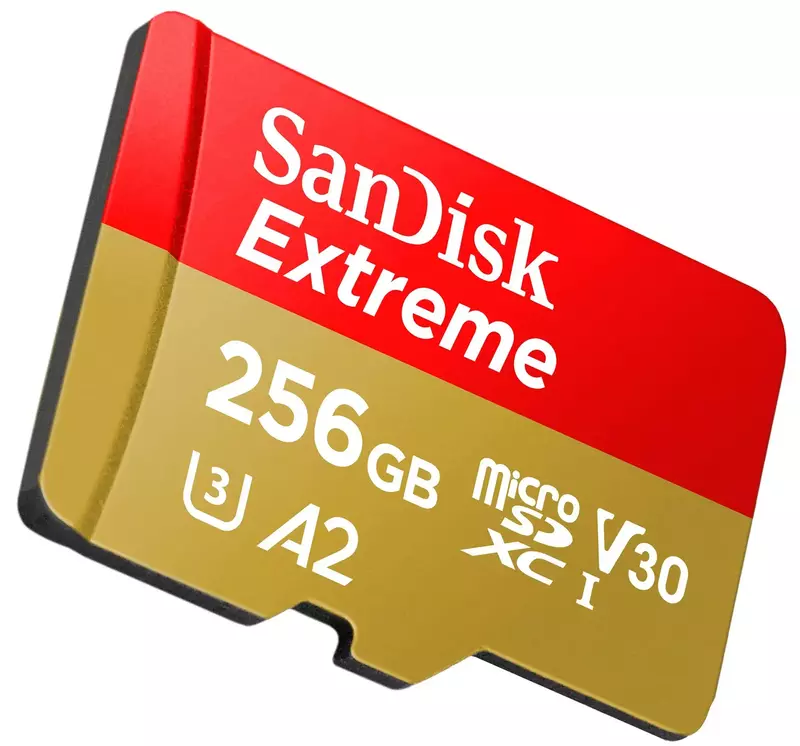 Карта памяти microSD SanDisk 256GB C10 UHS-I U3 R190/W130MB/s Extreme V30 + SD (SDSQXAV-256G-GN6MA) фото