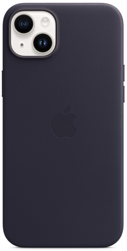 Чохол Apple Leather Case with MagSafe (Ink) MPPC3ZE/A для iPhone 14 Plus фото