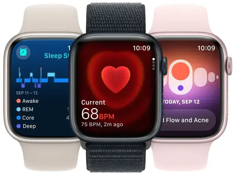 Б/В Apple Watch Series 9 45mm Starlight Aluminum Case with Starlight Sport Loop ( Це ТОП) - фото - №6