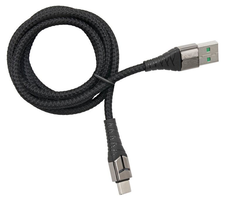 Кабель USB - USB-C BlackBox 5А QC 1m (Black) фото