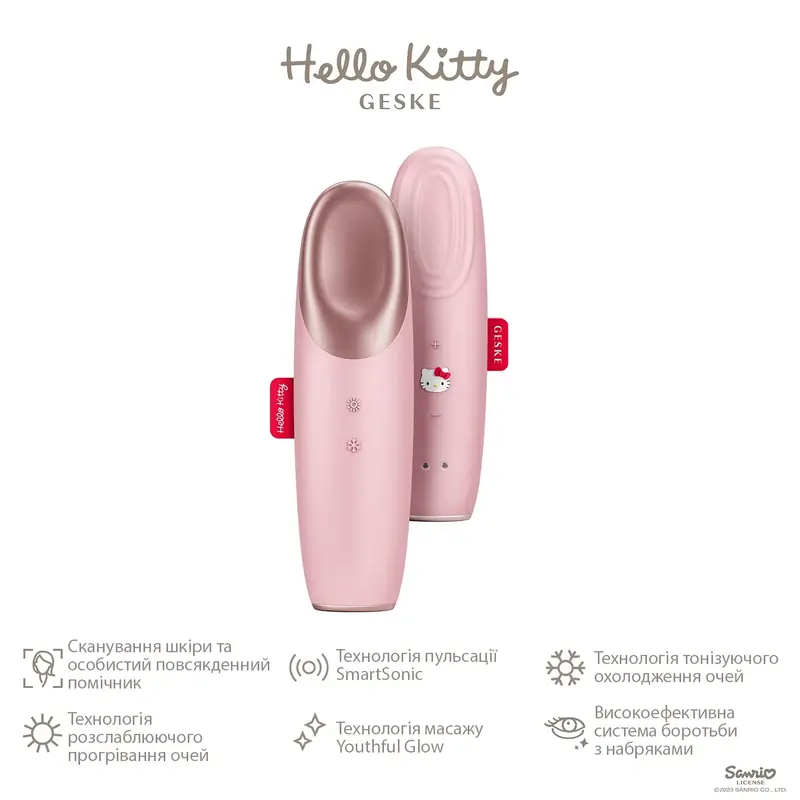 Энерджайзер для глаз GESKE Warm & Cool Eye Energizer 6 в 1 by Hello Kitty розовый фото