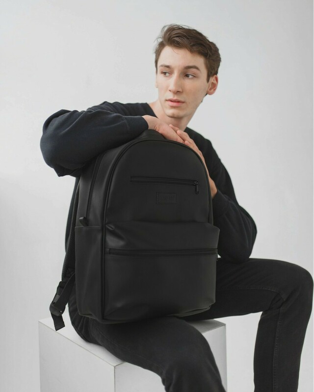 Рюкзак HARVEST TIPOLEATHER (Gloss) Black 15,6" - фото - №6