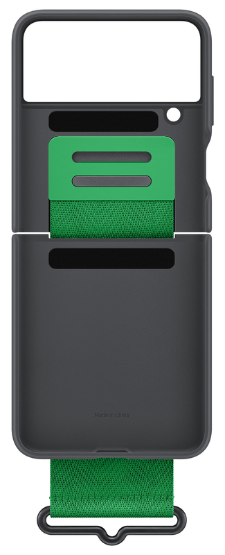 Чохол для Samsung Flip 4 Silicone Cover with Strap (Black) EF-GF721TBEGUA фото