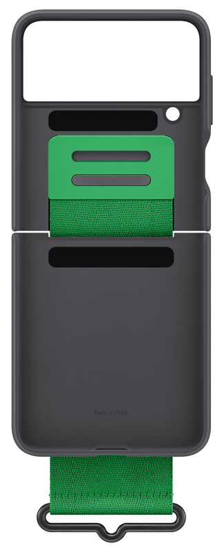 Чохол для Samsung Flip 4 Silicone Cover with Strap (Black) EF-GF721TBEGUA - фото - №4