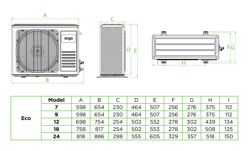 Кондиционер ERGO AC 2418 CHW - фото - №8