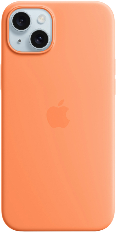 Чохол для iPhone 15 Silicone Case with MagSafe Orange Sorbet (MT0W3ZM/A) фото