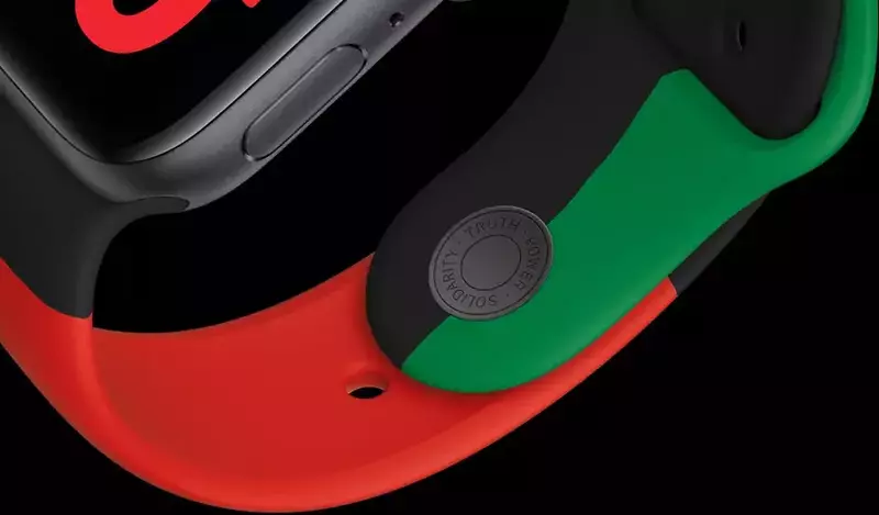 Ремінець для годинника Apple Watch 44mm Black Unity Sport Band - S/M (MUQ73ZM/A) фото