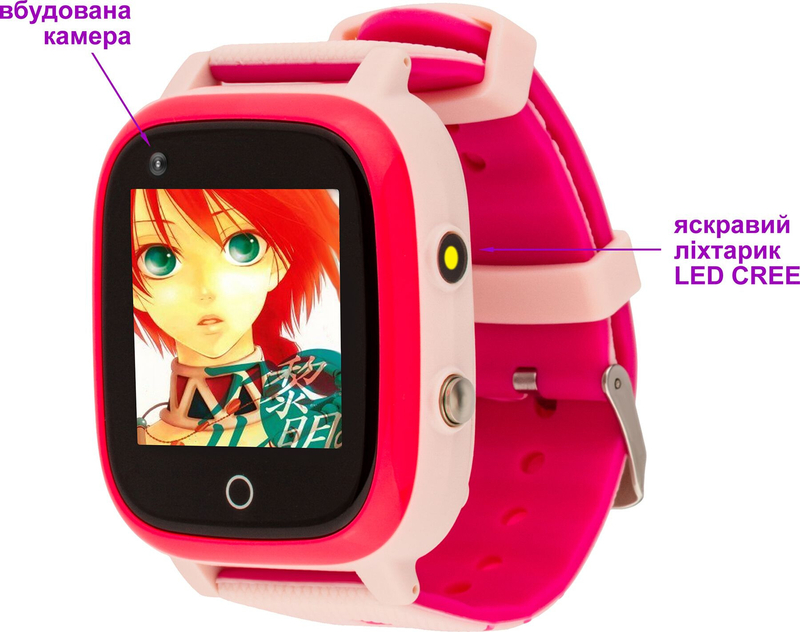 Детские смарт-часы AmiGo GO005 4G WIFI Thermometer (Pink) 747018 фото