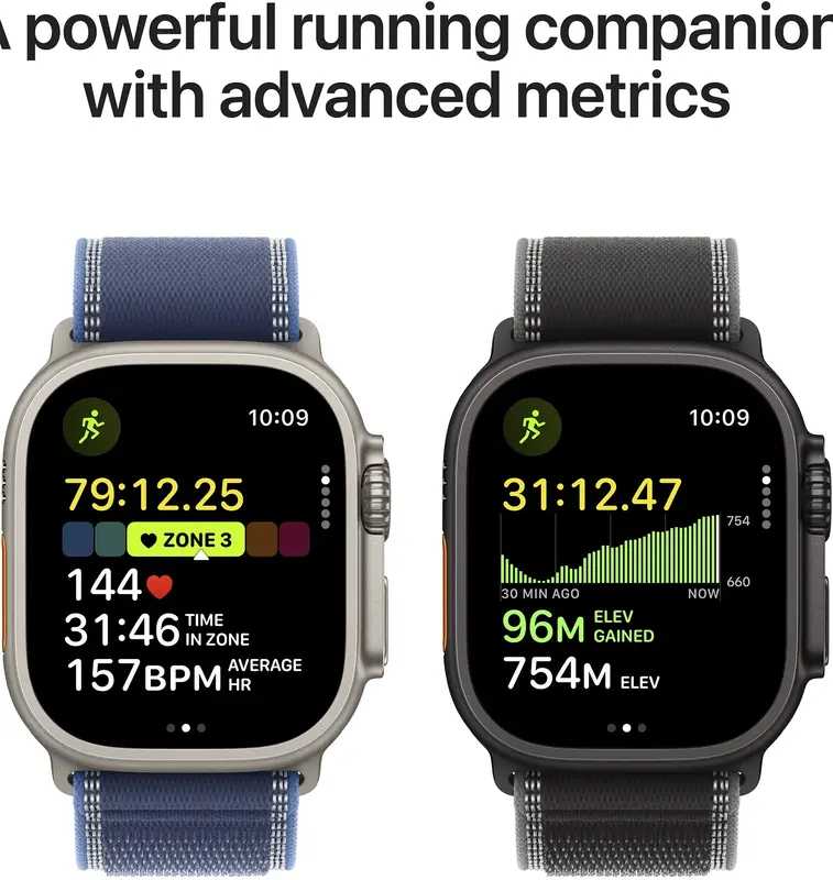 Apple Watch Ultra 3 GPS + Cellular 49mm Black Titanium Case with Black Titanium Milanese Loop Medium (MF1Q4QP/A) - фото - №2