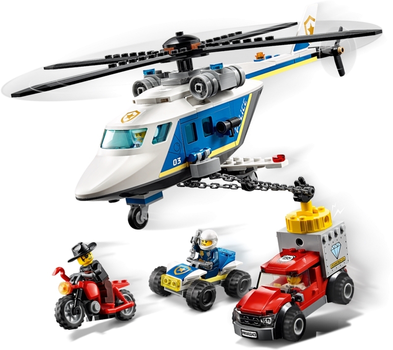 Конструктор LEGO City Погоня на поліцейському гелікоптері 60243 фото