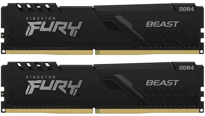 Оперативна пам'ять Kingston Fury Beast DDR4 3200 32GB (KF432C16BBK2/32) - фото - №0