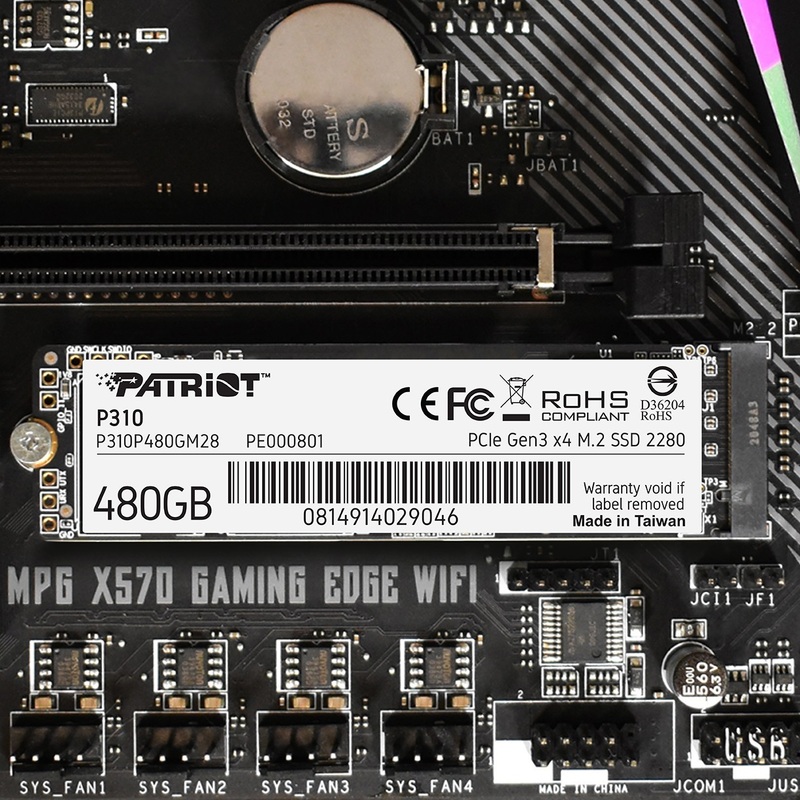 SSD накопичувач M.2 480GB Patriot PCIe 3.0 P310 P310P480GM28 - фото - №5