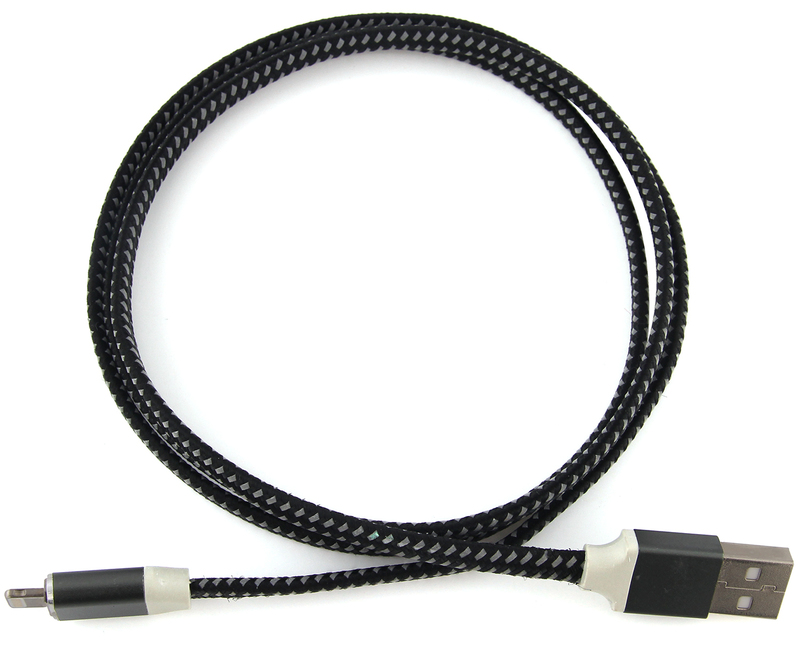 Кабель USB - Lightning BlackBox магнітний (grey) фото