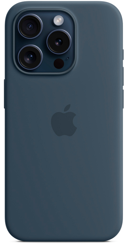 Чохол для iPhone 15 Pro Max Silicone Case with MagSafe Storm Blue (MT1P3ZM/A) - фото - №1