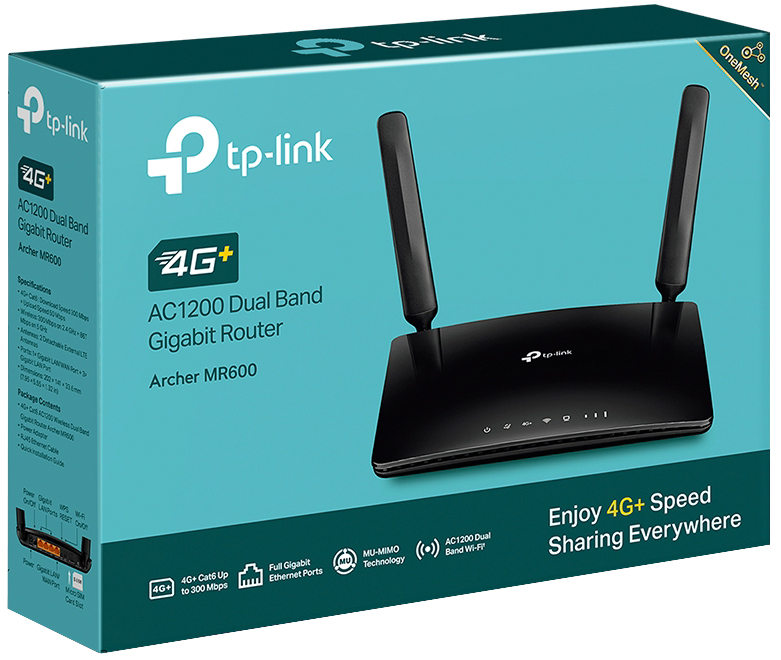 Интернет роутер TP-Link Archer MR600 4G Wi-Fi (2.4Gz/5Gz) 1167Мбит/с фото