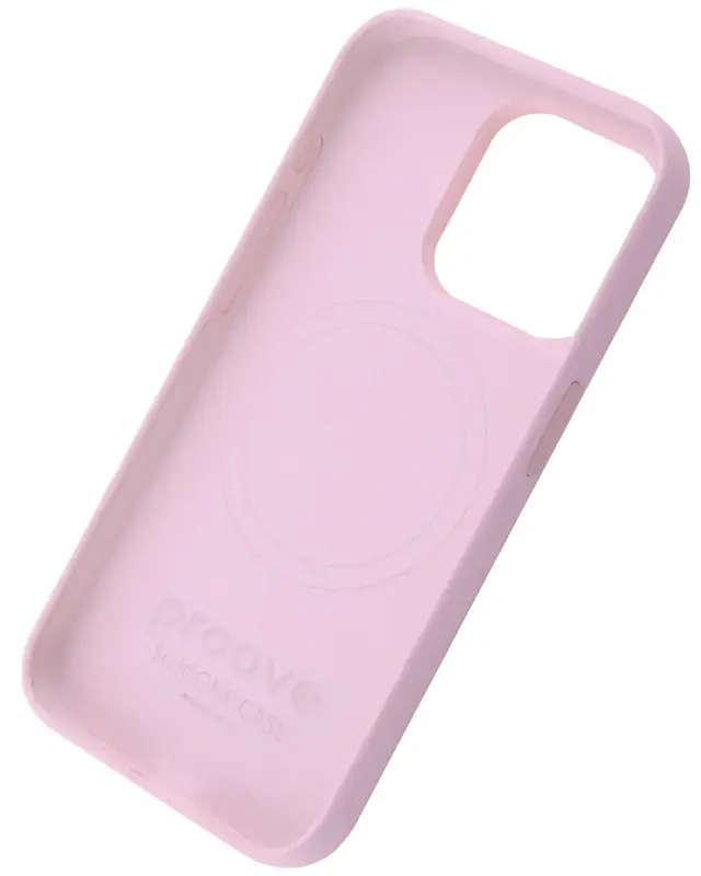 Чохол для iPhone 15 Pro Proove Silicone Case with Magnetic Ring (light pink) - фото - №2