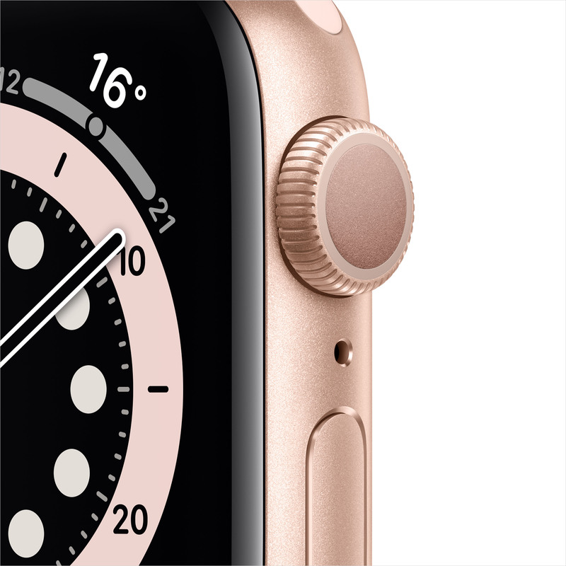 Apple Watch Series 6 44mm Gold Aluminum Case with Pink Sand Sport