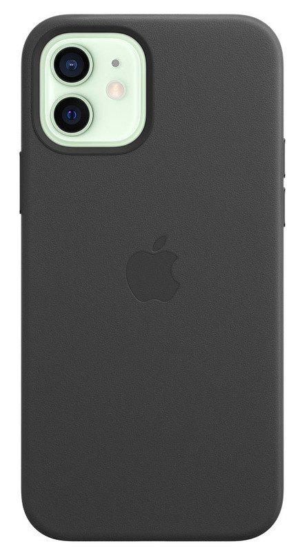 Чохол Apple Leather Case with MagSafe (Black) MHKG3ZE/A для iPhone 12 и iPhone 12 Pro фото