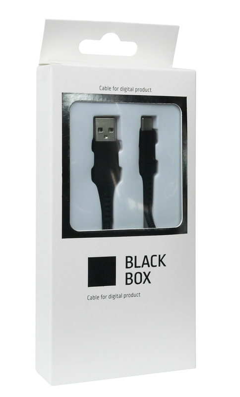 Кабель USB - USB-C BlackBox 1.2m плетеный (Black) UDC3028 фото