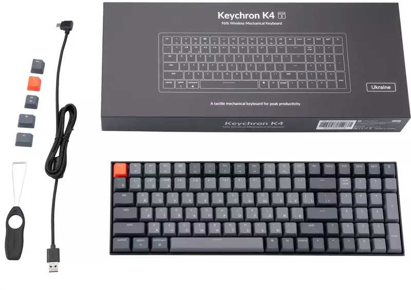 Клавіатура Keychron K4 100Key, Gateron G PRO Brown фото