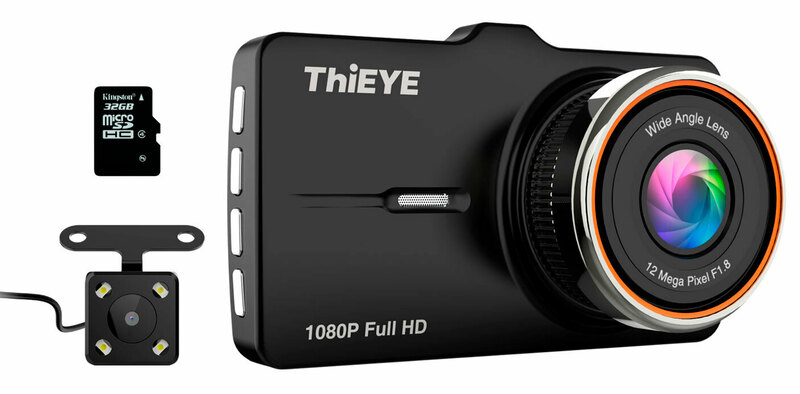 Видеорегистратор ThiEYE с камерой заднего вида Carbox 5R Dash Cam Real 1080P FullHD фото