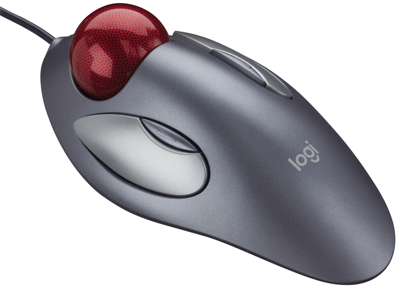 Миша Logitech TrackMan Marble трекбол (Gray) 910-000808 - фото - №1