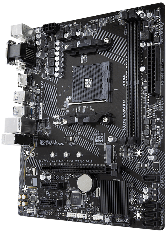 Материнська плата Gigabyte GA-A320M-S2H sAM4 A320 2xDDR4 фото