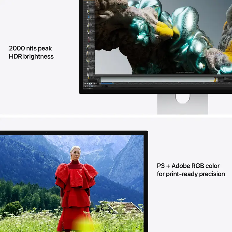 Apple Studio Display XDR - Standard Glass - Tilt- and Height-Adjustable Stand (MFEL4) - фото - №3