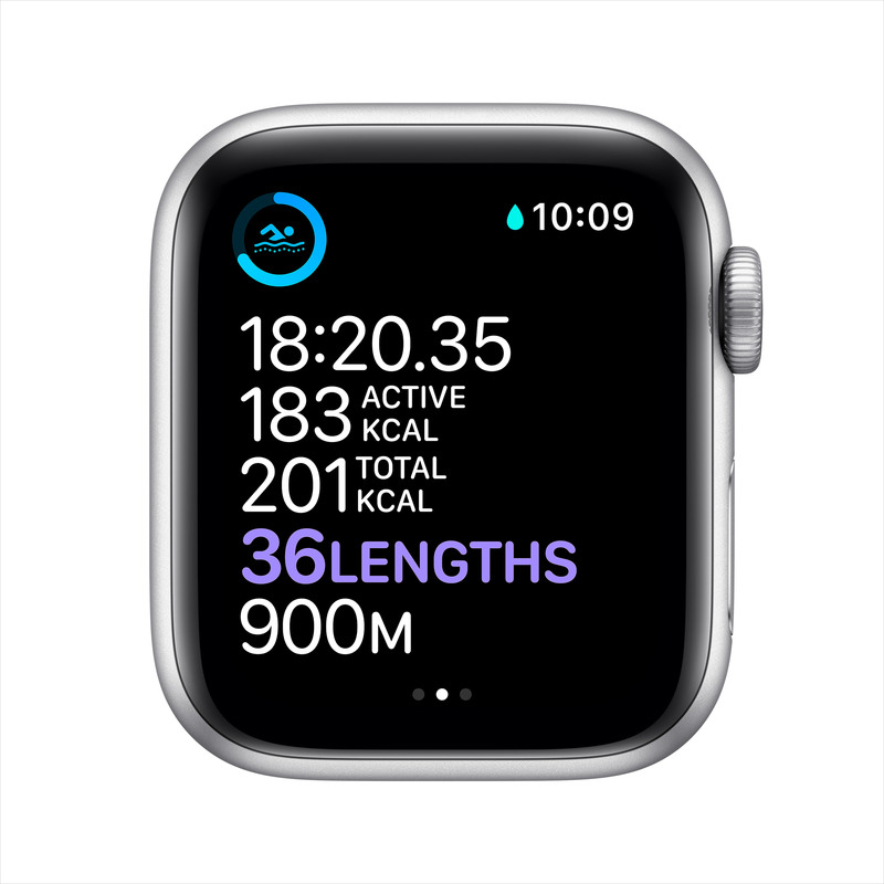 Apple Watch Series 6 40mm Silver Aluminum Case with White Sport Band MG283 фото