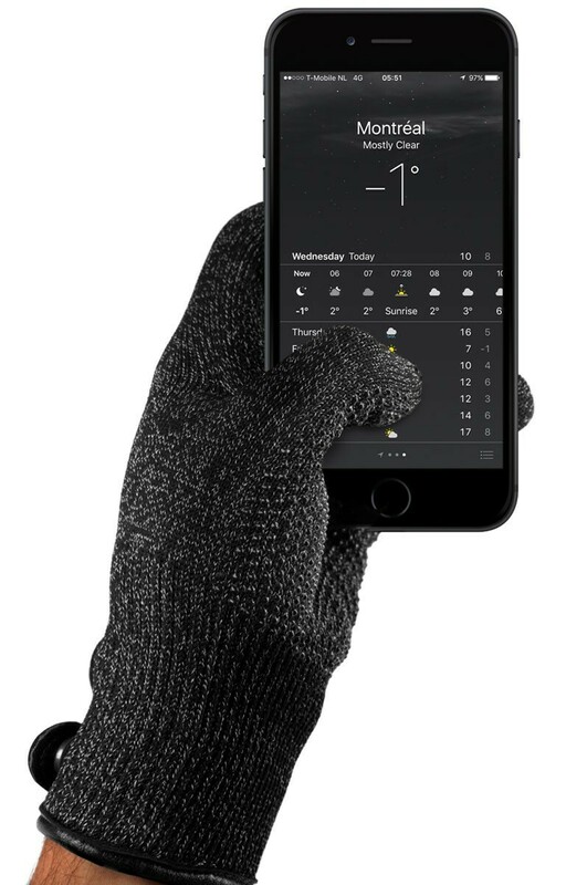 Перчатки сенсорные Mujjo Single-Layered L (черный) фото
