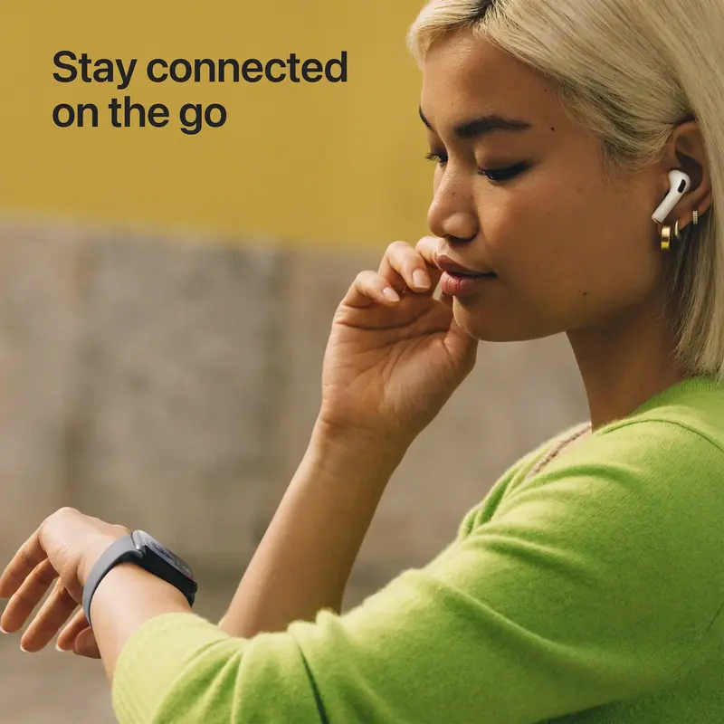 Apple Watch SE 3 GPS + Cellular 44mm Midnight Aluminium Case with Midnight Sport Band - M/L (MEPJ4RK/A) - фото - №3