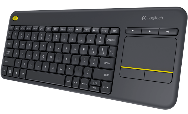 Клавіатура бездротова Logitech K400 Plus Wireless Touch (Black) фото