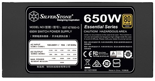 Блок питания SilverStone STRIDER ET650-G V1.2 (650W) SST-ET650-G фото