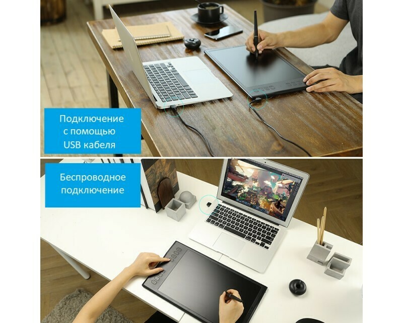 Графический планшет Huion Inspiroy Q11K V2 + перчатка фото