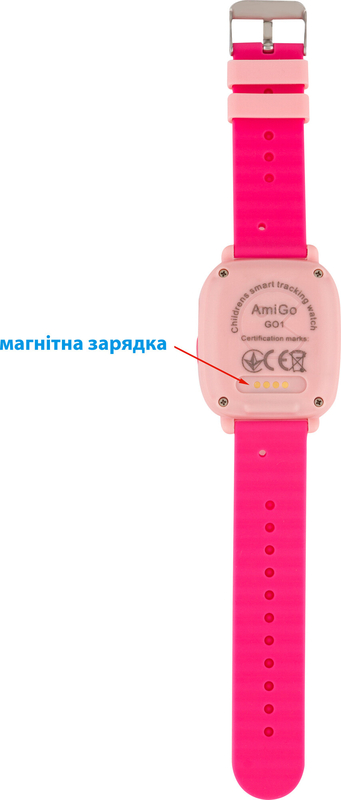 Детские смарт-часы AmiGo GO001 iP67 (Pink) 458092 фото