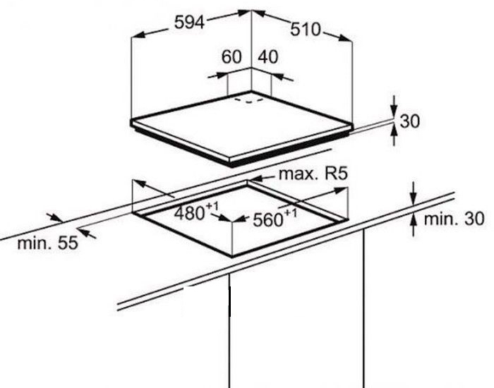 Варильна поверхня комбінована Electrolux KGM64311X - фото - №5