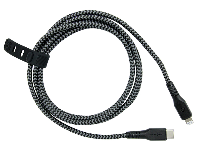 Kабель Energea Fibratough USB-C 2.0 to Lightning 1,5м (Black) фото