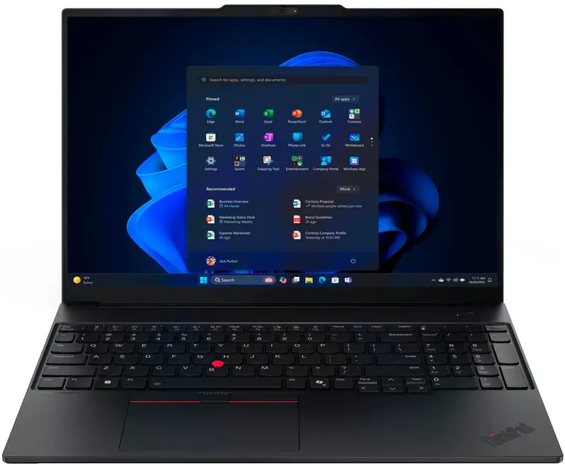 Ноутбук Lenovo ThinkPad E16 Gen 3 Eclipse Black (21SUS01N00) - фото - №0