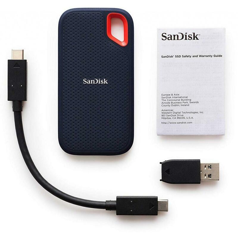 SSD SanDisk Extreme Portable 500GB USB 3.1 Type-C (Black) SDSSDE60