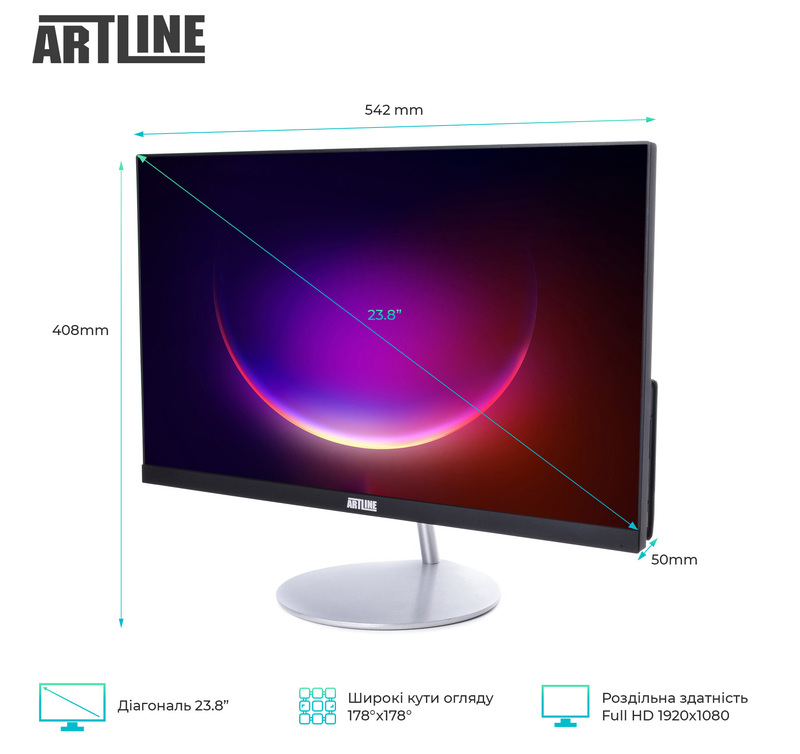 Моноблок ARTLINE Business S22 (S22v06Win) Black - фото - №1