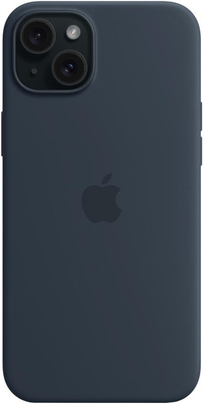 Чехол для iPhone 15 Silicone Case with MagSafe Storm Blue (MT0N3ZM/A) - фото - №4