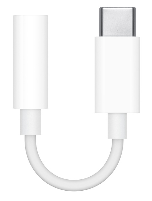 Адаптер Apple USB-C to 3.5mm Headphones (White) MU7E2 фото