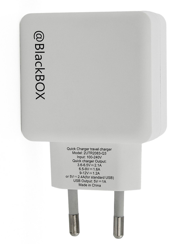 Універсальний мережевий ЗП BlackBox USB 2x (2UTR2083-Q3) QC3.0 white фото