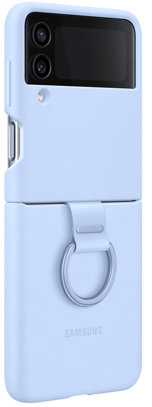 Чохол для Samsung Flip 4 Silicone Cover with Ring (Arctic Blue) EF-PF721TLEGUA фото